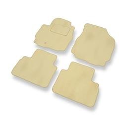 Velours automatten voor Mazda Tribute I (2000-2007) - vloermatten - mattenset - DGS Autodywan - beige