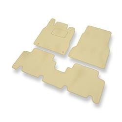 Velours automatten voor Mercedes-Benz A Klas W168 (verkorte versie) (1997-2004) - vloermatten - mattenset - DGS Autodywan - beige