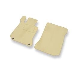 Velours automatten voor Mercedes-Benz C Klas W204 (2007-2014) - vloermatten - mattenset - DGS Autodywan - beige