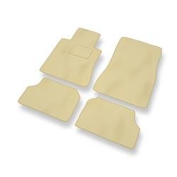 Velours automatten voor Mercedes-Benz CL W140 (verkorte versie) (1992-2000) - vloermatten - mattenset - DGS Autodywan - beige