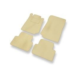 Velours automatten voor Mercedes-Benz CLK A208, C208 (1996-2003) - vloermatten - mattenset - DGS Autodywan - beige