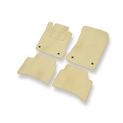 Velours automatten voor Mercedes-Benz CLS W219 (2004-2010) - vloermatten - mattenset - DGS Autodywan - beige