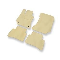 Velours automatten voor Mercedes-Benz E Klas W212 (2009-2016) - vloermatten - mattenset - DGS Autodywan - beige