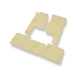 Velours automatten voor Mercedes-Benz G Klas W463 (3 deuren) (1990-2018) - vloermatten - mattenset - DGS Autodywan - beige