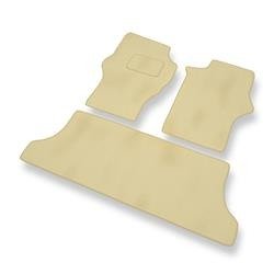 Velours automatten voor Mitsubishi L400 (1994-2007) - vloermatten - mattenset - DGS Autodywan - beige