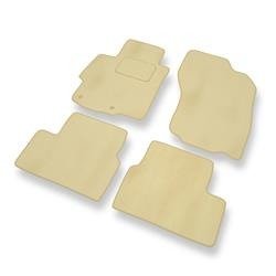 Velours automatten voor Mitsubishi Lancer VIII (2007-2016) - vloermatten - mattenset - DGS Autodywan - beige