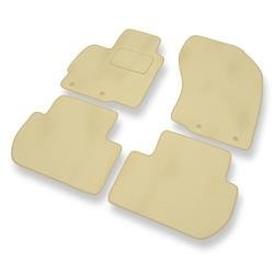 Velours automatten voor Mitsubishi Outlander II (2006-2012) - vloermatten - mattenset - DGS Autodywan - beige