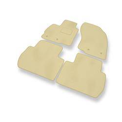 Velours automatten voor Mitsubishi Outlander III (2012-2021) - vloermatten - mattenset - DGS Autodywan - beige