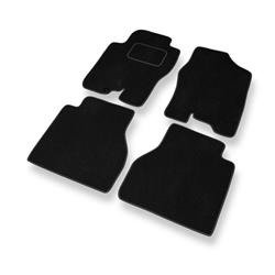 Velours automatten voor Nissan Navara D40 (2005-2014) - vloermatten - mattenset - DGS Autodywan - zwart