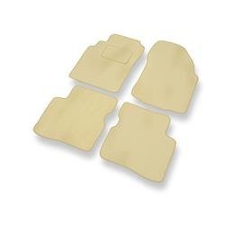 Velours automatten voor Nissan Primera II P11 (1995-2002) - vloermatten - mattenset - DGS Autodywan - beige