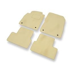 Velours automatten voor Opel Astra J (2009-2019) - vloermatten - mattenset - DGS Autodywan - beige