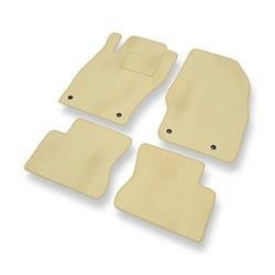 Velours automatten voor Opel Corsa D (2006-2014) - vloermatten - mattenset - DGS Autodywan - beige