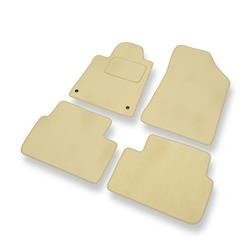 Velours automatten voor Peugeot 407 (2004-2011) - vloermatten - mattenset - DGS Autodywan - beige