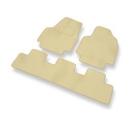 Velours automatten voor Peugeot Expert I (1995-2007) - vloermatten - mattenset - DGS Autodywan - beige