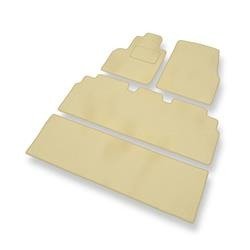 Velours automatten voor Renault Grand Espace IV (2003-2014) - vloermatten - mattenset - DGS Autodywan - beige