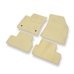 Velours automatten voor Renault Megane IV (2016-....) - vloermatten - mattenset - DGS Autodywan - beige