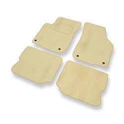 Velours automatten voor Seat Leon I (1998-2006) - vloermatten - mattenset - DGS Autodywan - beige