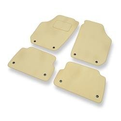 Velours automatten voor Skoda Fabia II (2007-2014) - vloermatten - mattenset - DGS Autodywan - beige