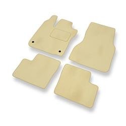 Velours automatten voor Smart ForTwo III (2014-....) - vloermatten - mattenset - DGS Autodywan - beige