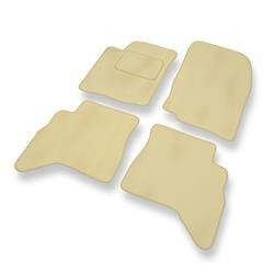 Velours automatten voor Suzuki Grand Vitara I (1997-2005) - vloermatten - mattenset - DGS Autodywan - beige