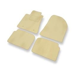 Velours automatten voor Toyota Avensis II (2003-2008) - vloermatten - mattenset - DGS Autodywan - beige