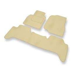 Velours automatten voor Toyota Land Cruiser J100 (1998-2007) - vloermatten - mattenset - DGS Autodywan - beige