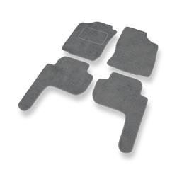 Velours automatten voor Toyota Land Cruiser J90 (5 deuren) (1996-2003) - vloermatten - mattenset - DGS Autodywan - grijs