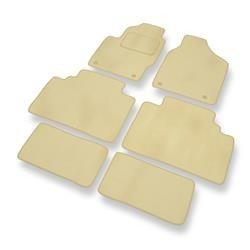 Velours automatten voor Volkswagen Sharan I (1995-2000) - vloermatten - mattenset - DGS Autodywan - beige