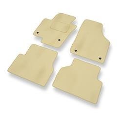 Velours automatten voor Volkswagen Tiguan (2007-2016) - vloermatten - mattenset - DGS Autodywan - beige