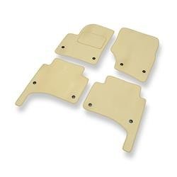 Velours automatten voor Volkswagen Touareg I (2002-2010) - vloermatten - mattenset - DGS Autodywan - beige