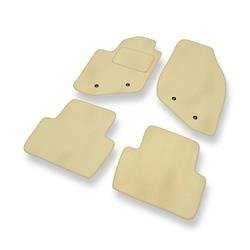 Velours automatten voor Volvo V70 II (2000-2007) - vloermatten - mattenset - DGS Autodywan - beige