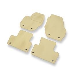 Velours automatten voor Volvo XC60 I (2008-2017) - vloermatten - mattenset - DGS Autodywan - beige