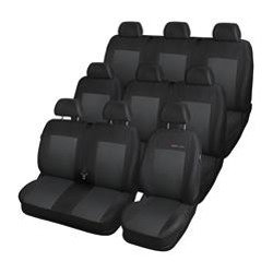 Op maat gemaakte hoezen voor Ford Transit Custom Bestelwagen (2012-....) voor drie rijen van stoelen (2+1; 3x1; 2+1) - pasvorm autostoelhoezen - autostoelbeschermer set - Auto-Dekor - Elegance - P-3