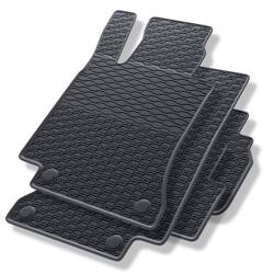 Rubberen automatten voor Mercedes-Benz C Klas W205 (2013-2021) - rubber vloermatten - mattenset - gummimatten - zwart - Geyer & Hosaja - 851/4C