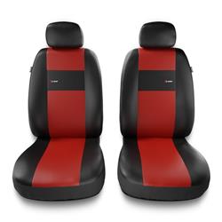 Universele autohoezen voor Audi A4 B5, B6, B7, B8, B9 (1995-....) - autostoelhoezen - autostoelbeschermer set - Auto-Dekor - X-Line 1+1 - rood