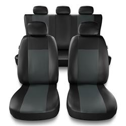 Universele autohoezen voor Dacia Duster I, II (2010-2019) - autostoelhoezen - autostoelbeschermer set - Auto-Dekor - Comfort - grijs