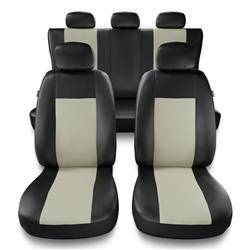 Universele autohoezen voor Renault Clio II, III, IV (1990-2019) - autostoelhoezen - autostoelbeschermer set - Auto-Dekor - Comfort - beige