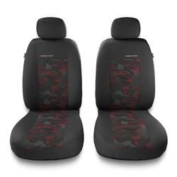 Universele autohoezen voor Seat Ibiza I, II, III, IV, V (1984-2019) - autostoelhoezen - autostoelbeschermer set - Auto-Dekor - Elegance 1+1 - rood