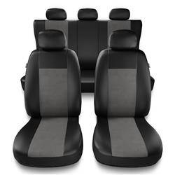 Universele autohoezen voor Seat Ibiza I, II, III, IV, V (1984-2019) - autostoelhoezen - autostoelbeschermer set - Auto-Dekor - Superior - grijs