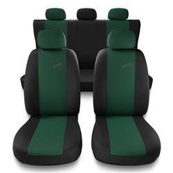 Universele autohoezen voor Seat Ibiza I, II, III, IV, V (1984-2019) - autostoelhoezen - autostoelbeschermer set - Auto-Dekor - XR - groen