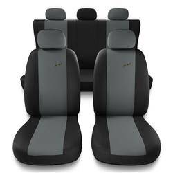 Universele autohoezen voor Seat Ibiza I, II, III, IV, V (1984-2019) - autostoelhoezen - autostoelbeschermer set - Auto-Dekor - XR - lichtgrijs