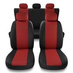 Universele autohoezen voor Seat Ibiza I, II, III, IV, V (1984-2019) - autostoelhoezen - autostoelbeschermer set - Auto-Dekor - XR - rood