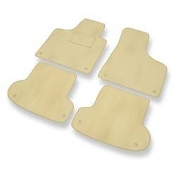 Velours automatten voor Audi A3 II 8P (2003-2012) - vloermatten - mattenset - DGS Autodywan - beige