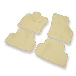 Velours automatten voor Audi A3 III 8V (2012-2020) - vloermatten - mattenset - DGS Autodywan - beige