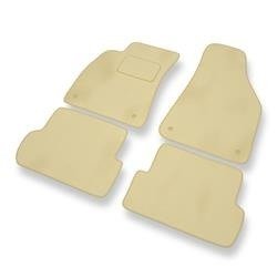 Velours automatten voor Audi A4 II B6 (2000-2005) - vloermatten - mattenset - DGS Autodywan - beige