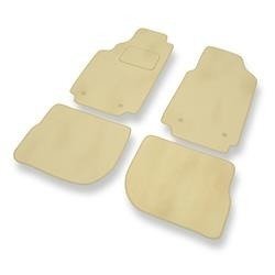 Velours automatten voor Audi A6 I C4 (1994-1997) - vloermatten - mattenset - DGS Autodywan - beige