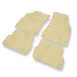 Velours automatten voor Audi A6 III C6 FL (2006-2011) - vloermatten - mattenset - DGS Autodywan - beige