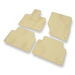 Velours automatten voor Audi Q7 I (2005-2015) - vloermatten - mattenset - DGS Autodywan - beige