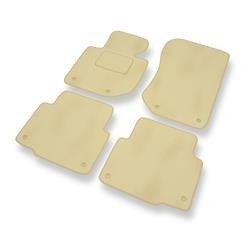 Velours automatten voor BMW 3 M3 II E36 (1992-1999) - vloermatten - mattenset - DGS Autodywan - beige