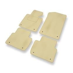 Velours automatten voor BMW 3 M3 III E46 (2001-2006) - vloermatten - mattenset - DGS Autodywan - beige